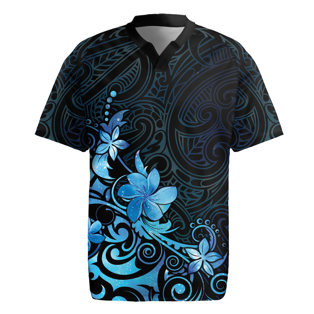 Matariki New Zealand Rugby Jersey Maori Pattern Blue Galaxy LT05