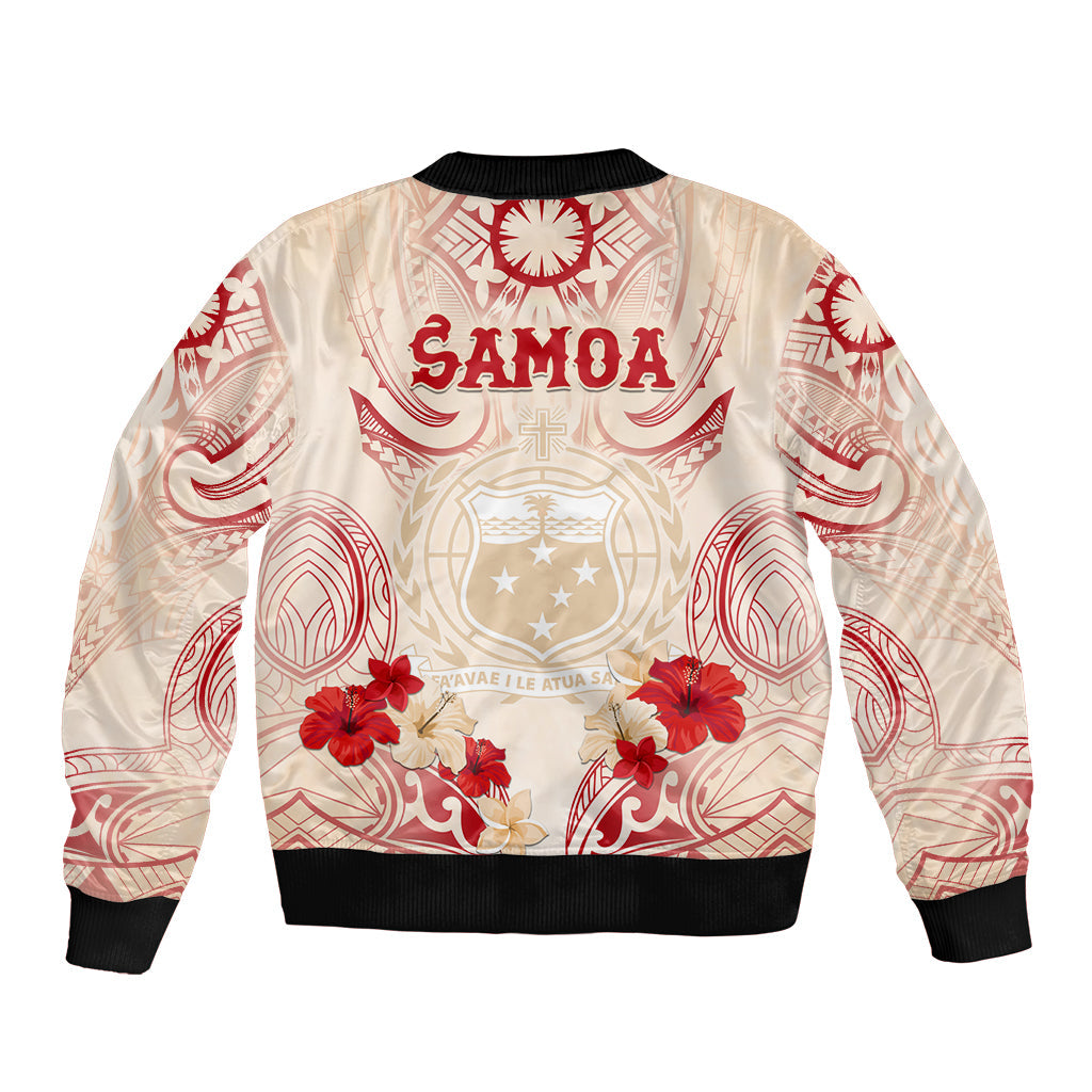 Siva Samoa Bomber Jacket Samoan Taupou With Polynesian Pattern LT05