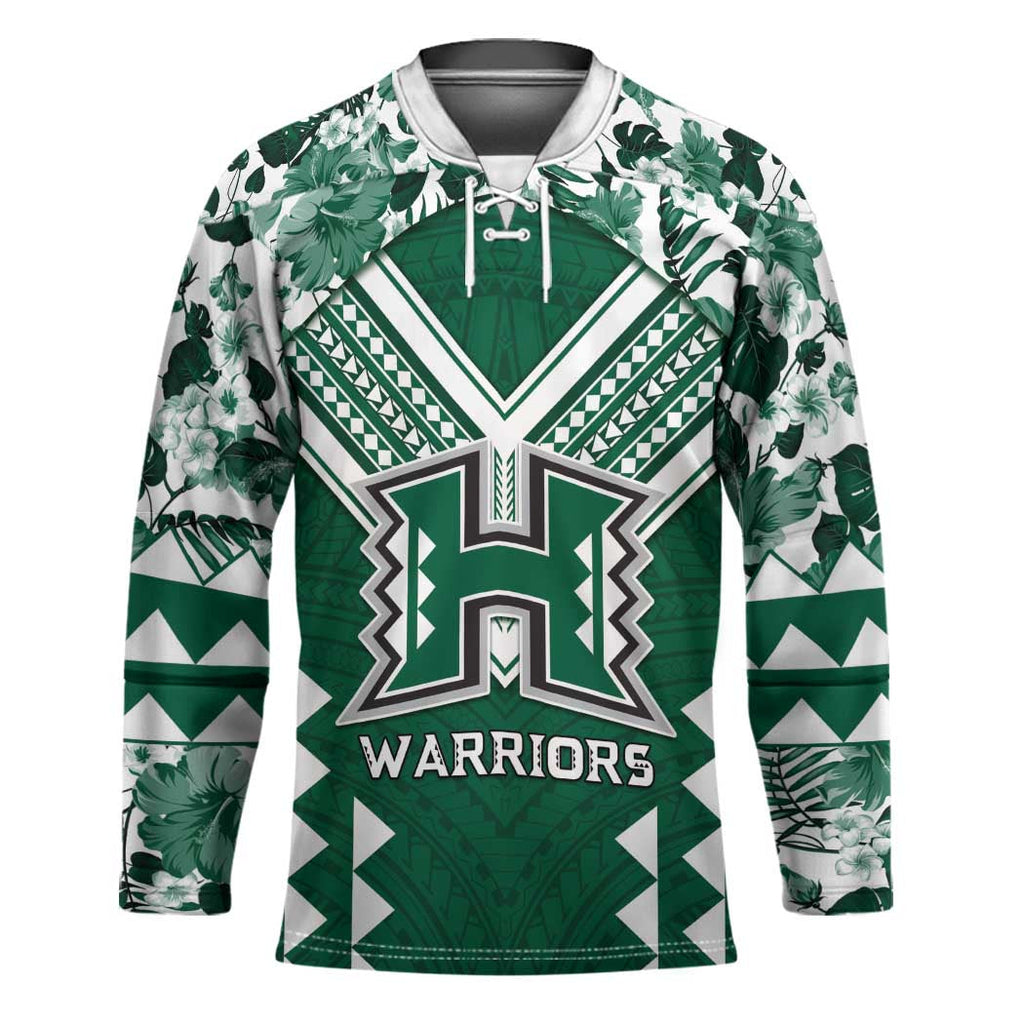 Custom Hawaii Football Hockey Jersey Rainbow Warriors Tropical Vibes LT05
