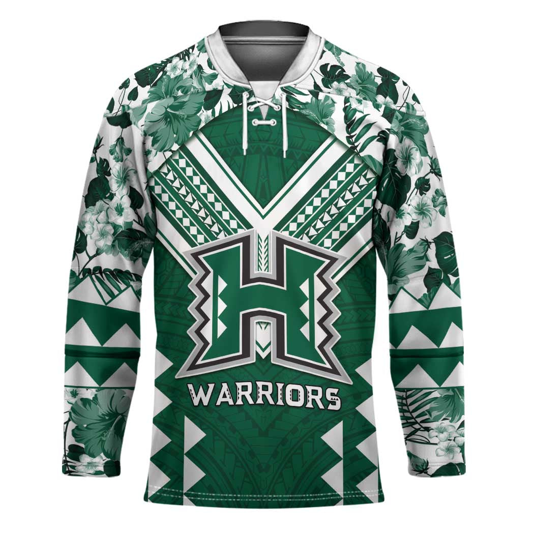 Custom Hawaii Football Hockey Jersey Rainbow Warriors Tropical Vibes LT05
