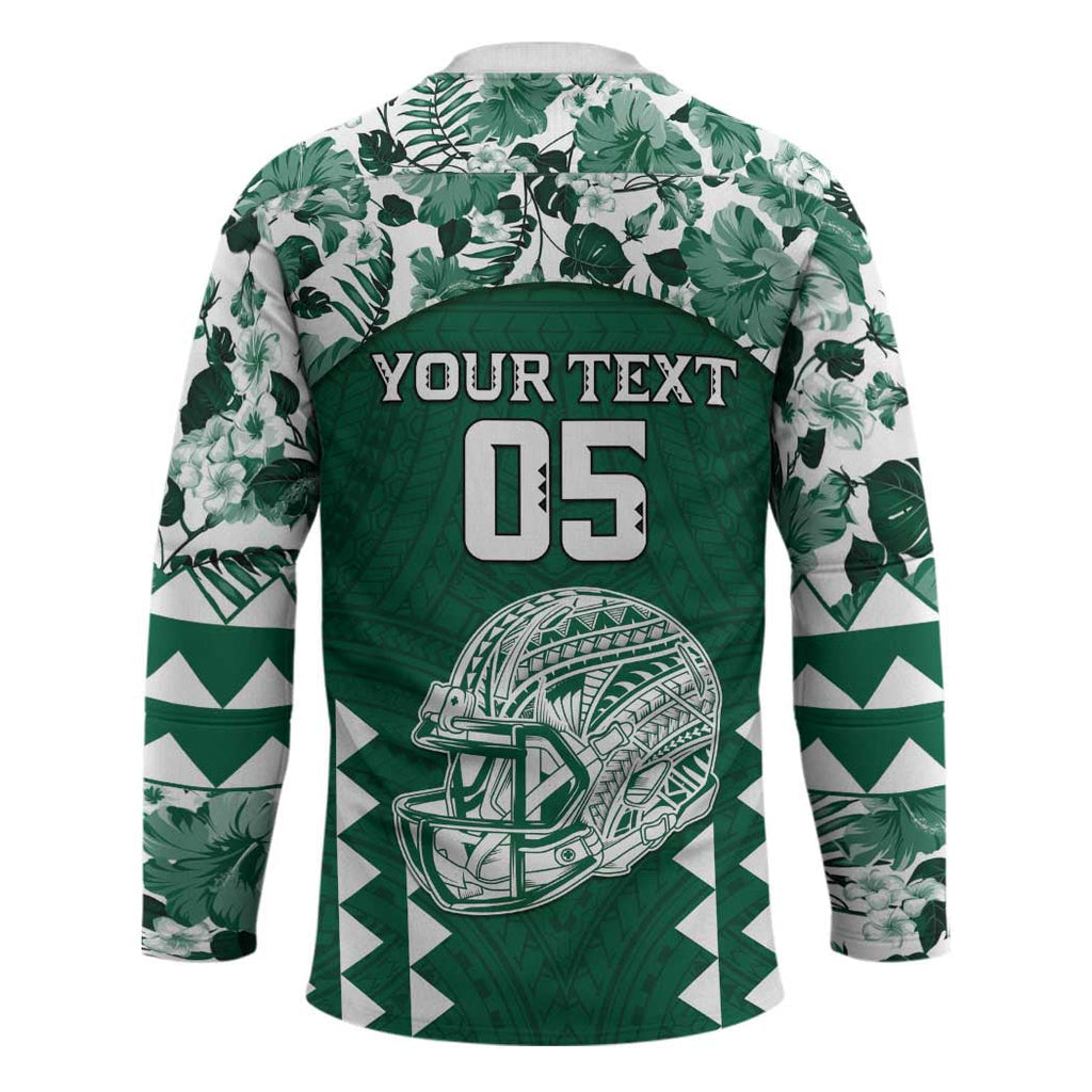 Custom Hawaii Football Hockey Jersey Rainbow Warriors Tropical Vibes LT05