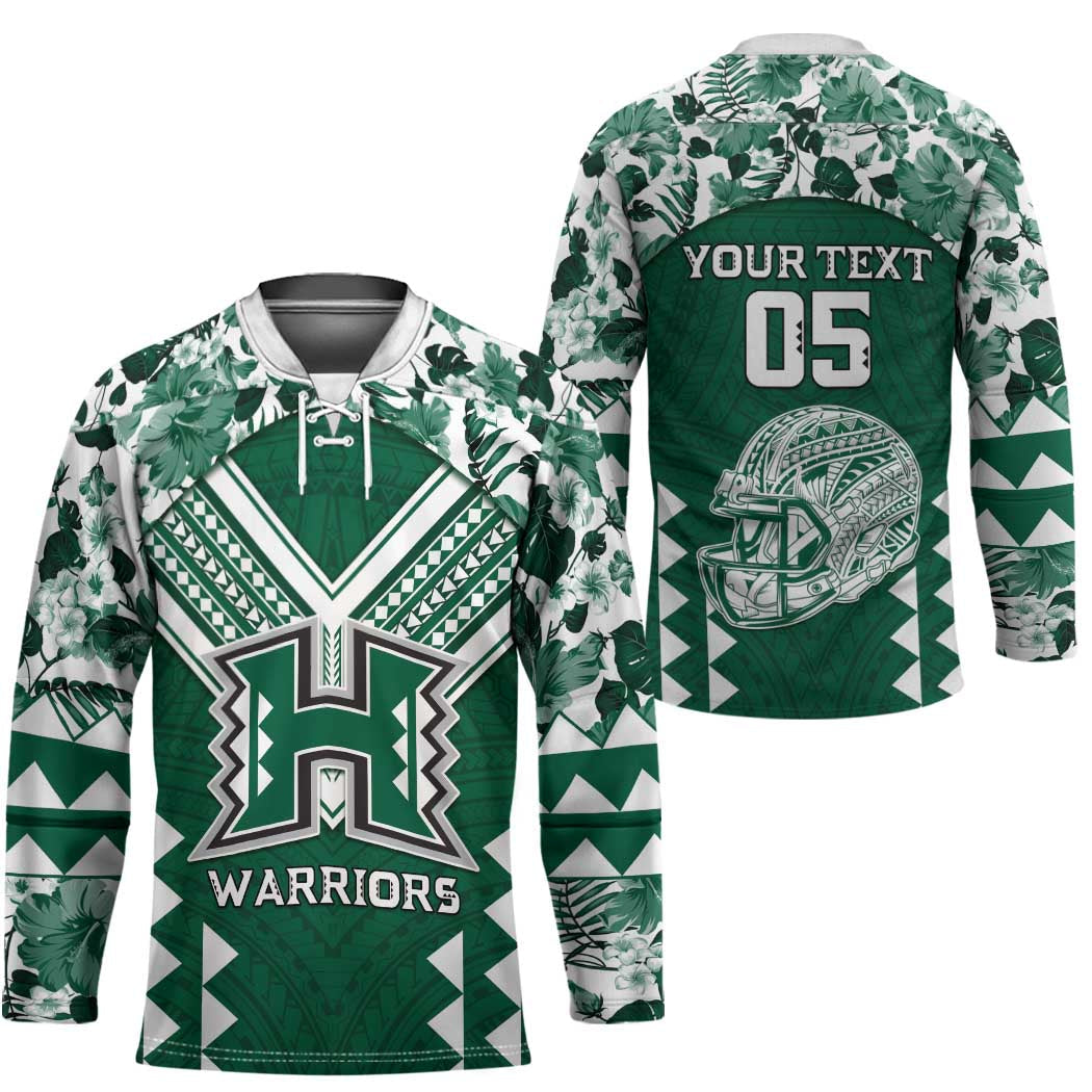 Custom Hawaii Football Hockey Jersey Rainbow Warriors Tropical Vibes LT05