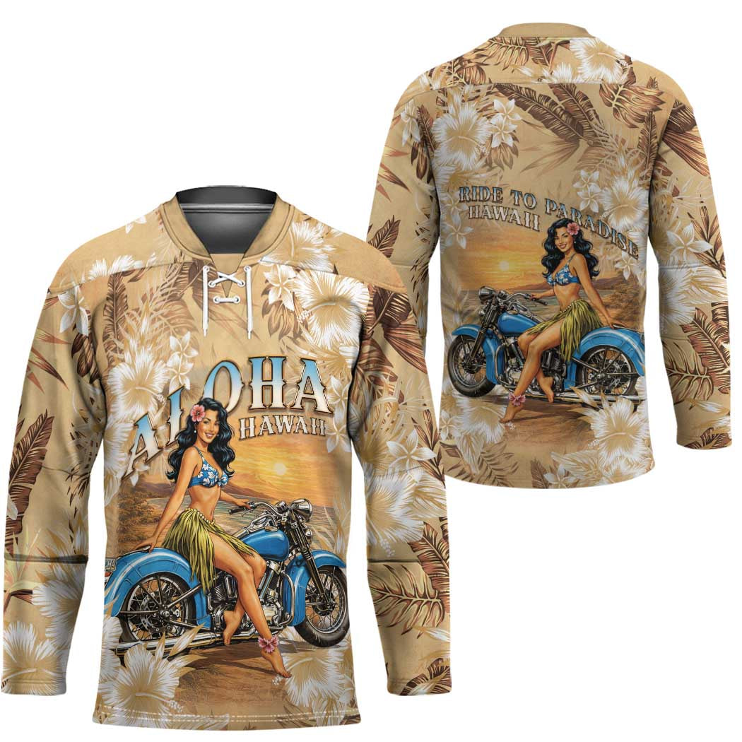 Aloha Hawaii Biker Hockey Jersey Ride To Paradise LT05