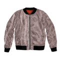 Hawaii Prince Kuhio Bomber Jacket Mocha Hawaiian Lau Maia With Leis LT05