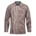 Hawaii Prince Kuhio Hockey Jersey Mocha Hawaiian Lau Maia With Leis LT05