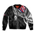 Personalised Hawaii Prince Kuhio Bomber Jacket Hawaiian Maile Lei LT05