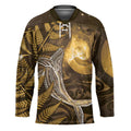 New Zealand Matariki Hockey Jersey Maori Koru With Humpback Whale Gold LT05