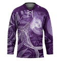 New Zealand Matariki Hockey Jersey Maori Koru With Humpback Whale Purple LT05