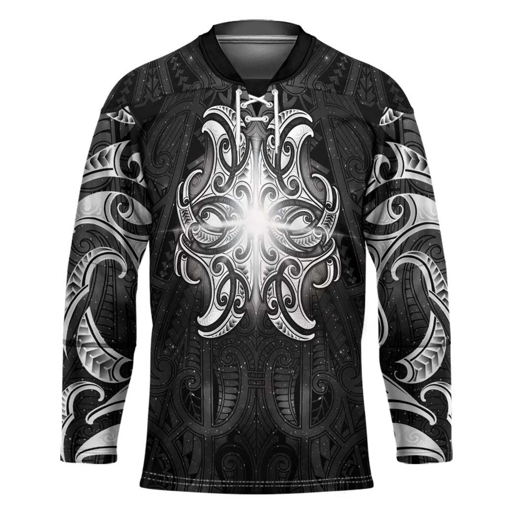 New Zealand Matariki Hockey Jersey Maori Moko Black Galaxy LT05