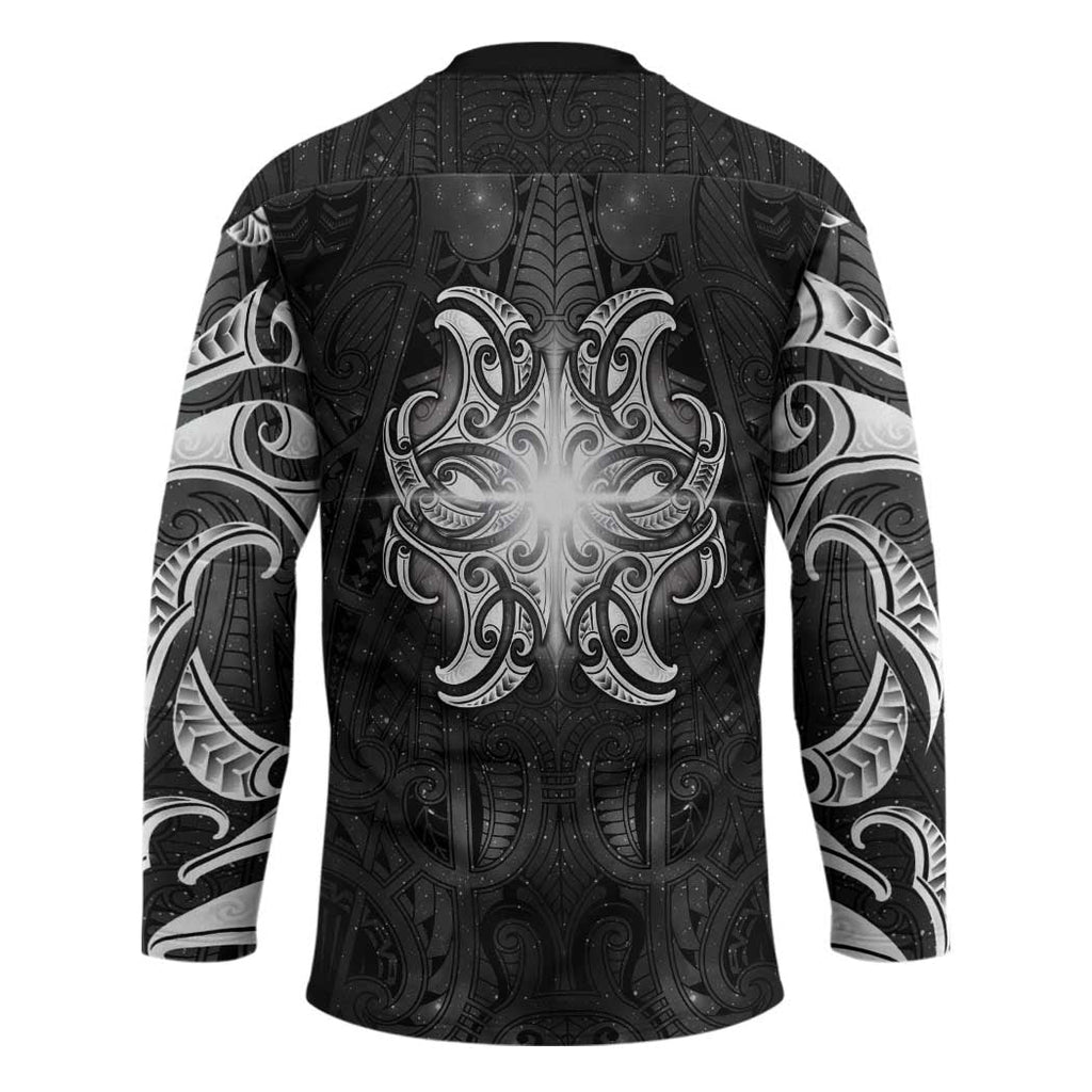 New Zealand Matariki Hockey Jersey Maori Moko Black Galaxy LT05
