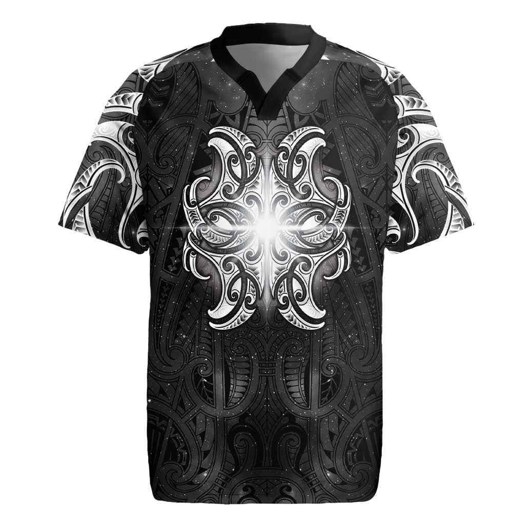 New Zealand Matariki Rugby Jersey Maori Moko Black Galaxy LT05
