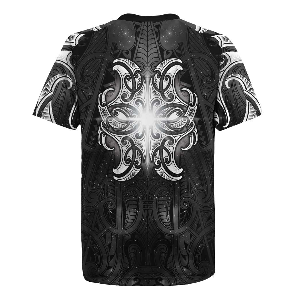 New Zealand Matariki Rugby Jersey Maori Moko Black Galaxy LT05