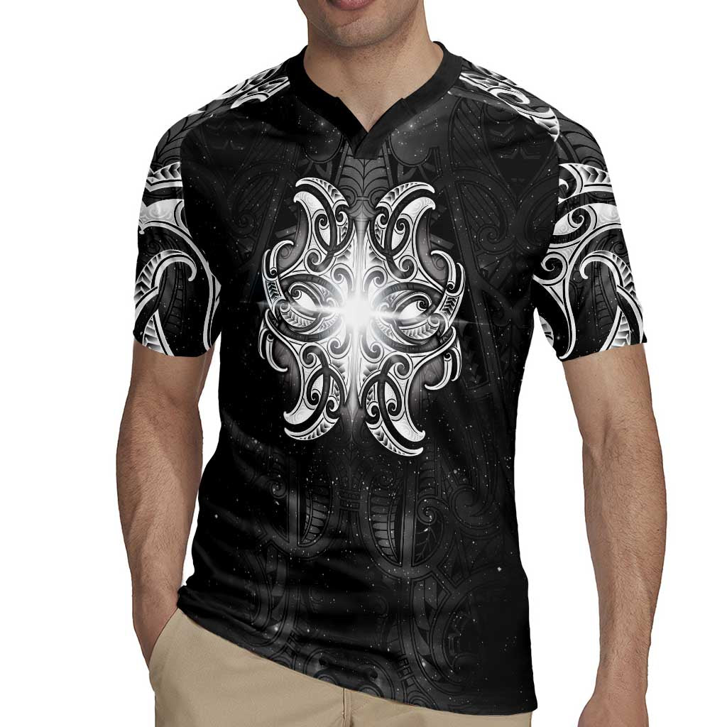 New Zealand Matariki Rugby Jersey Maori Moko Black Galaxy LT05