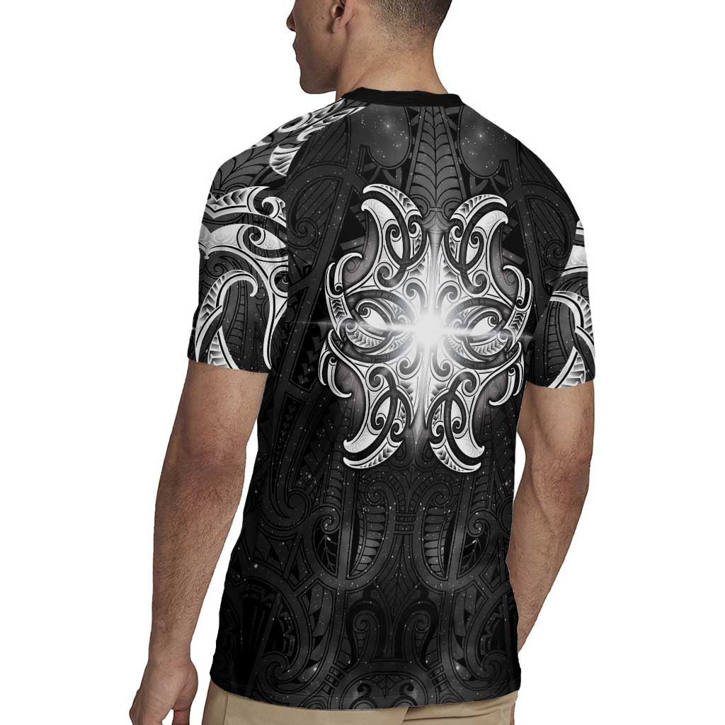 New Zealand Matariki Rugby Jersey Maori Moko Black Galaxy LT05