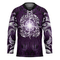 New Zealand Matariki Waipunarangi Hockey Jersey Maori Moko Purple Galaxy LT05