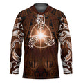 New Zealand Matariki Tupuanuku Hockey Jersey Maori Moko Brown Galaxy LT05