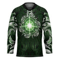 New Zealand Matariki Tupuarangi Hockey Jersey Maori Moko Green Galaxy LT05