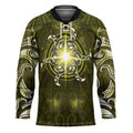 New Zealand Matariki Hiwaiterangi Hockey Jersey Maori Moko Yellow Galaxy LT05