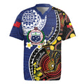 Samoa And Australia Together Rugby Jersey Aboriginal Mix Polynesian LT05