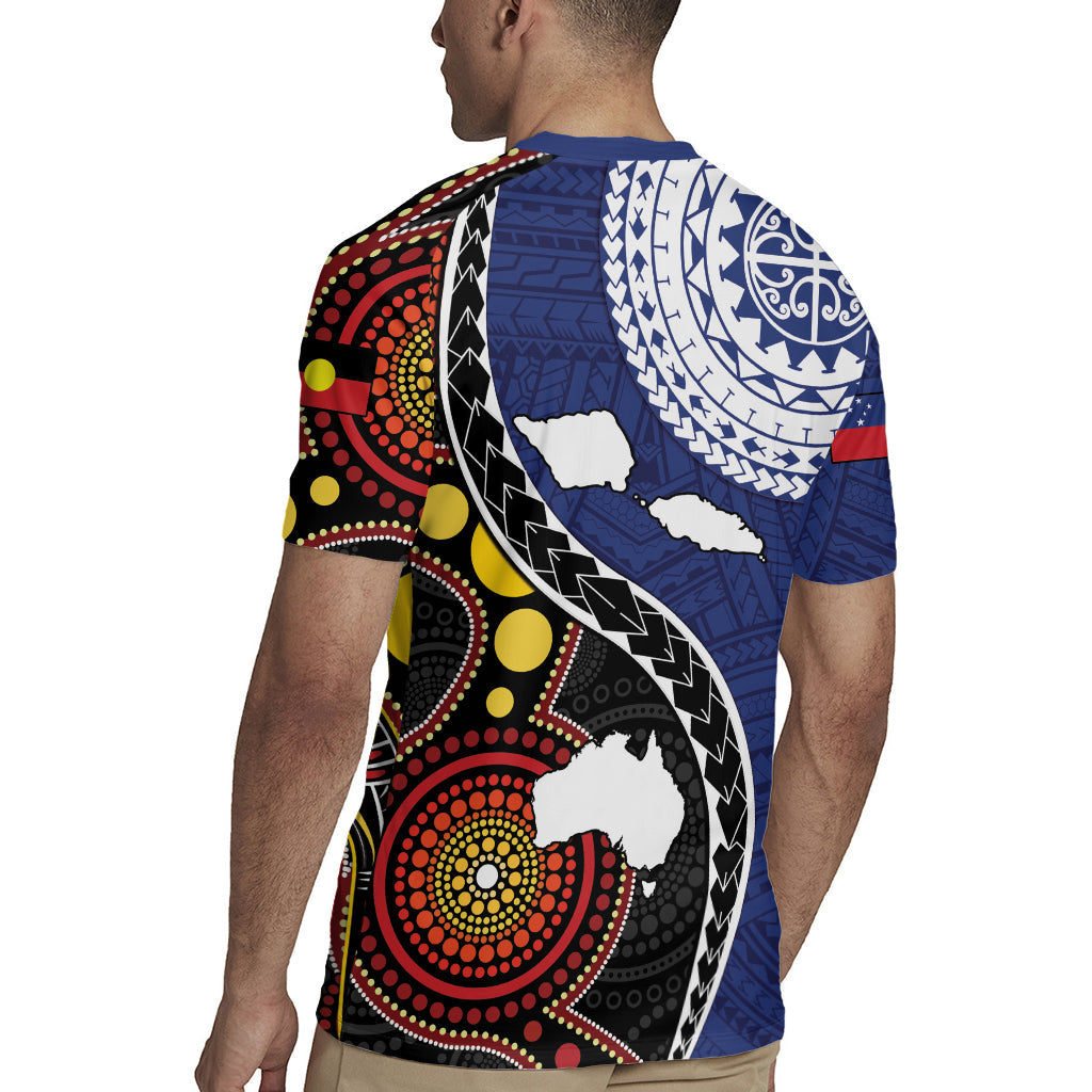 Samoa And Australia Together Rugby Jersey Aboriginal Mix Polynesian LT05