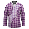 Violet Hawaii Palaka Hockey Jersey Hawaiian Pikake Lei LT05