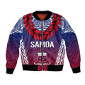 Personalised Samoa Independence Day Bomber Jacket Ula Fala Gradient Color LT7