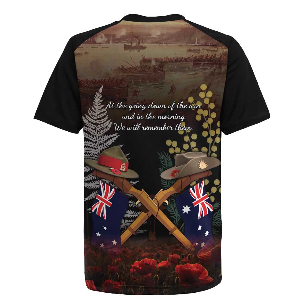 Australia - New Zealand ANZAC Rugby Jersey Gallipoli ANZAC Cove Landing LT7