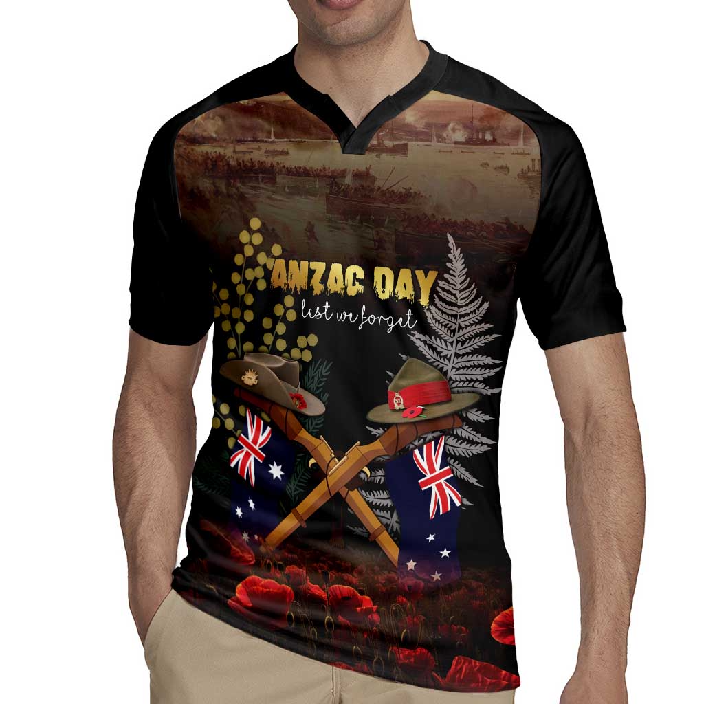 Australia - New Zealand ANZAC Rugby Jersey Gallipoli ANZAC Cove Landing LT7
