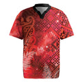Aotearoa Taniko Matariki Rugby Jersey Cosmic Red LT7
