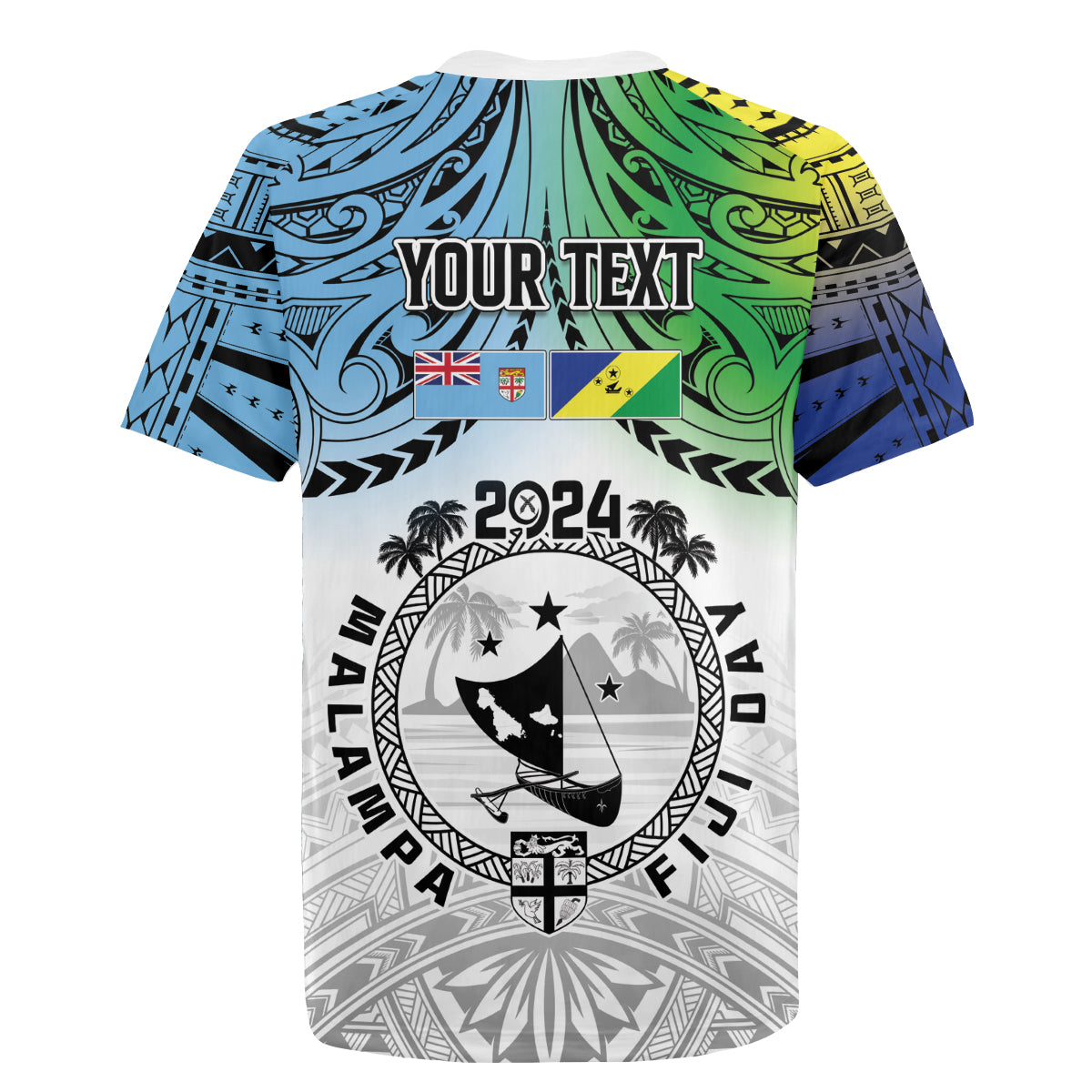 Malampa Fiji Day Rugby Jersey Gradient Style LT7