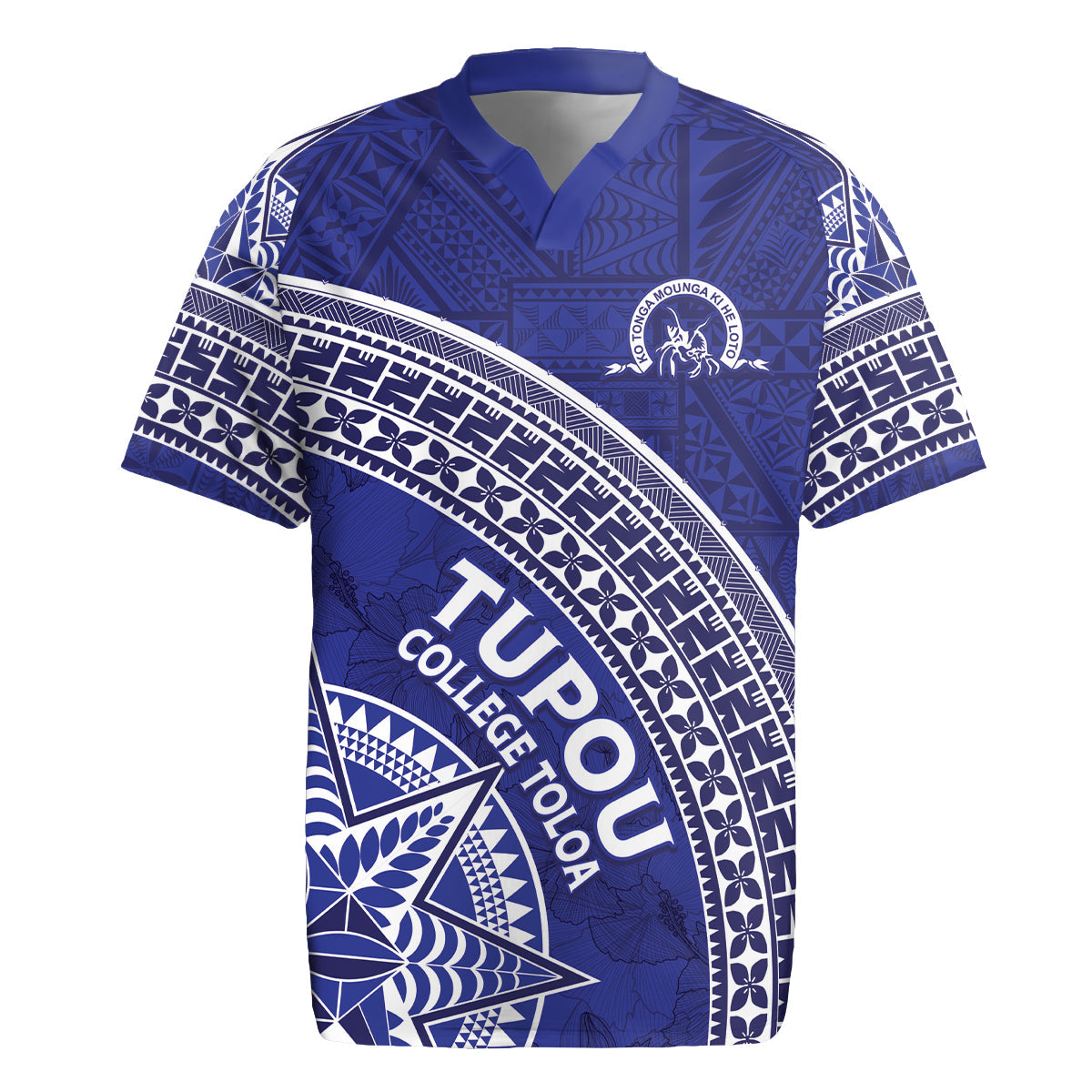 Tupou College Toloa Rugby Jersey Ngatu Tapa Mix Style LT7