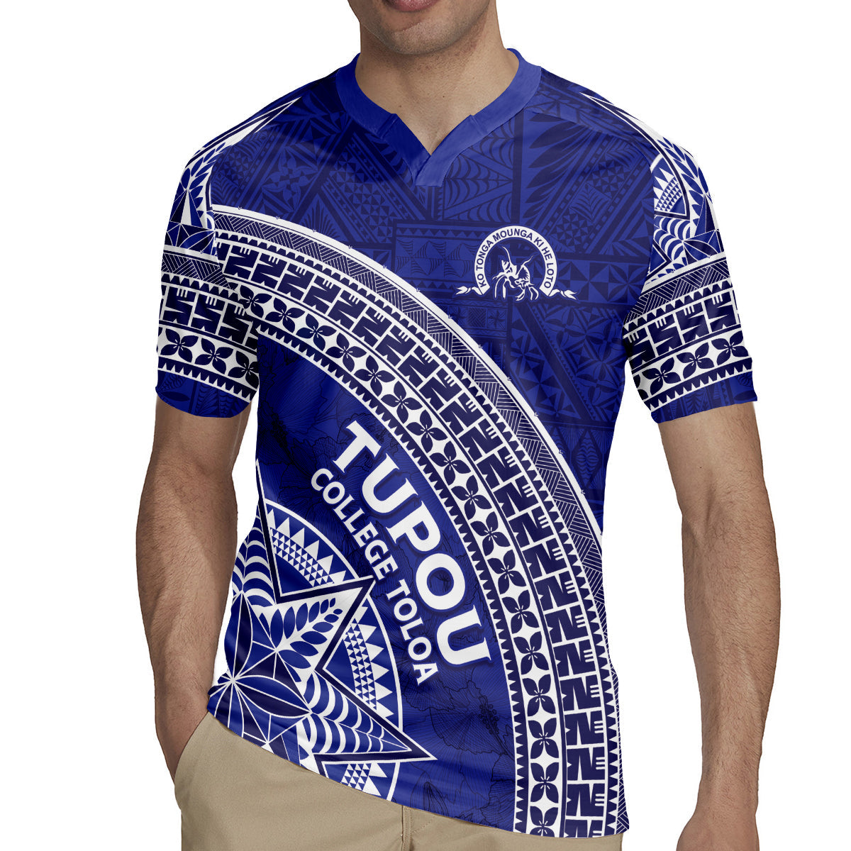 Tupou College Toloa Rugby Jersey Ngatu Tapa Mix Style LT7
