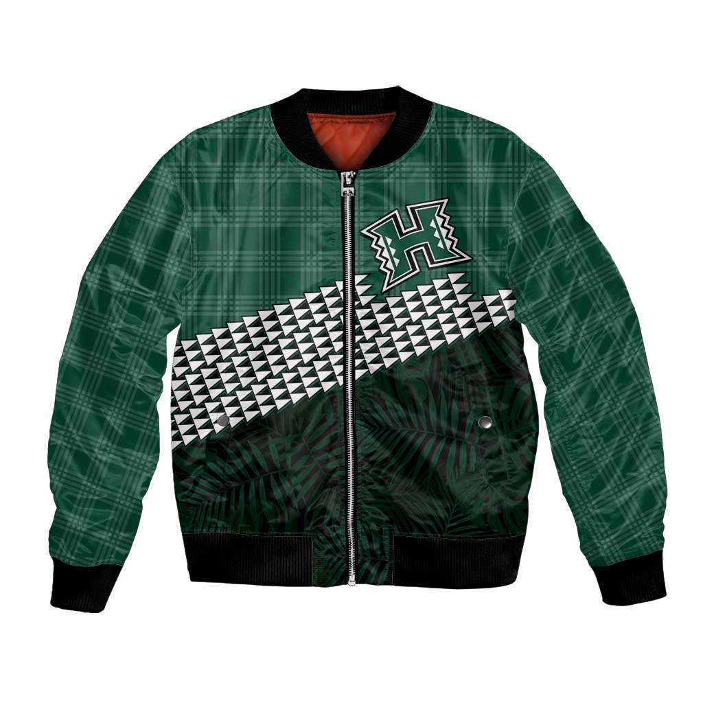 Rainbow Warriors Hawaii Personalized Palaka Bomber Jacket LT7