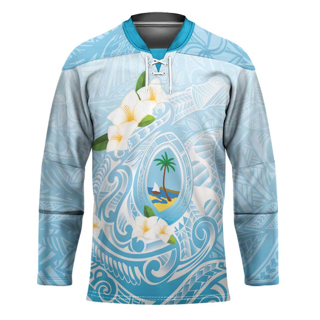 Guam Fishhook Mix Guasali Flowers Hockey Jersey Dreaming Turquoise LT7