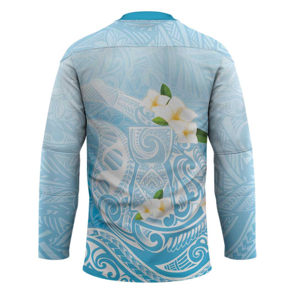 Guam Fishhook Mix Guasali Flowers Hockey Jersey Dreaming Turquoise LT7