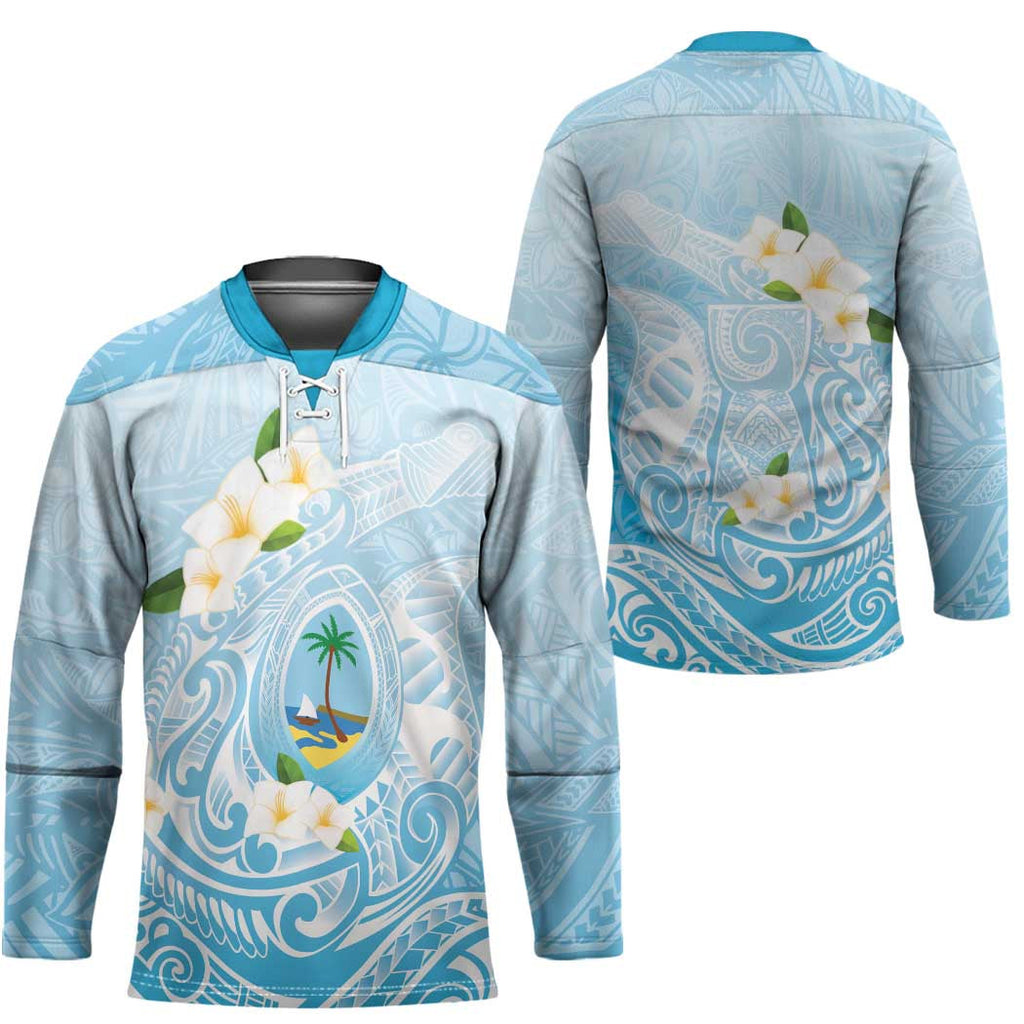 Guam Fishhook Mix Guasali Flowers Hockey Jersey Dreaming Turquoise LT7