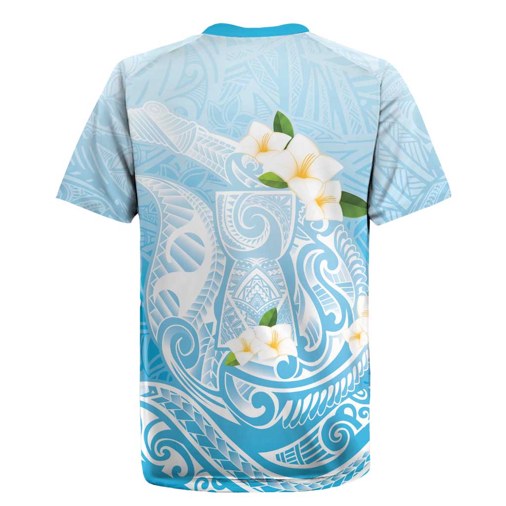 Guam Fishhook Mix Guasali Flowers Rugby Jersey Dreaming Turquoise LT7