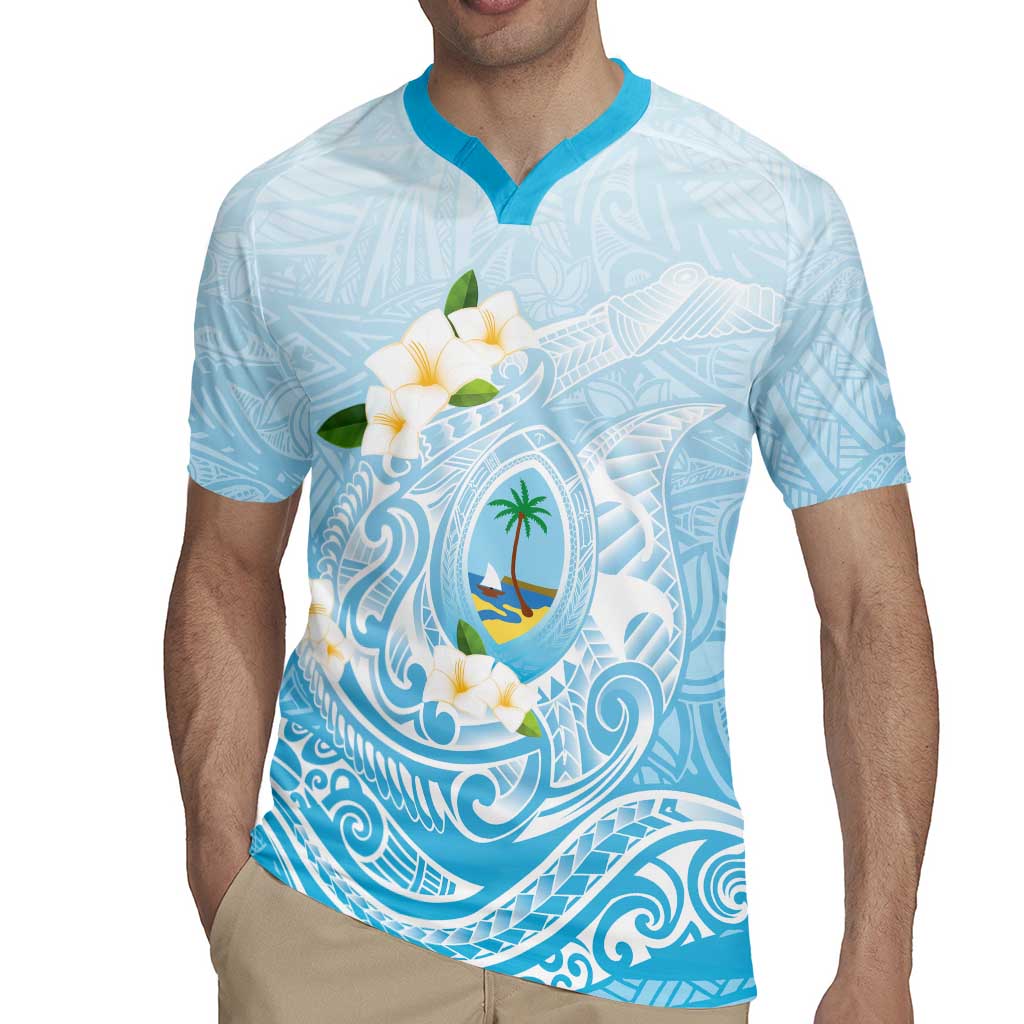 Guam Fishhook Mix Guasali Flowers Rugby Jersey Dreaming Turquoise LT7