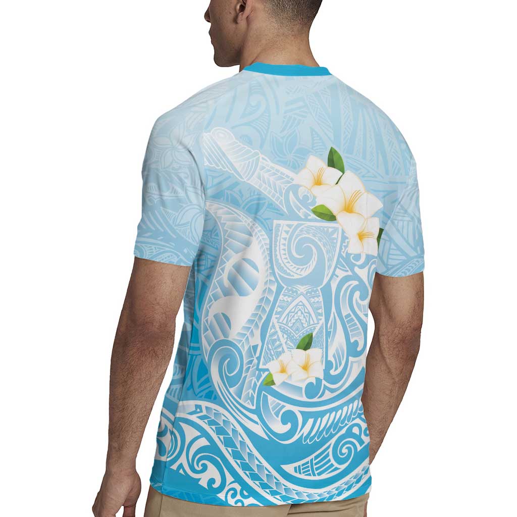 Guam Fishhook Mix Guasali Flowers Rugby Jersey Dreaming Turquoise LT7