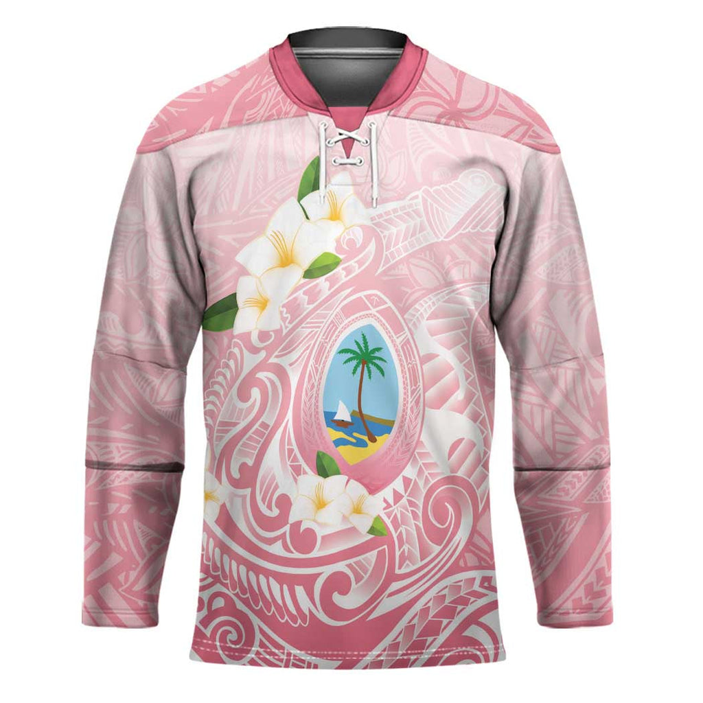Guam Fishhook Mix Guasali Flowers Hockey Jersey Dreaming Coral LT7