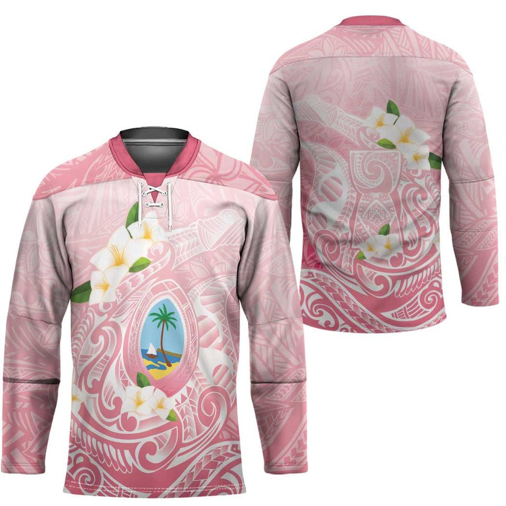 Guam Fishhook Mix Guasali Flowers Hockey Jersey Dreaming Coral LT7