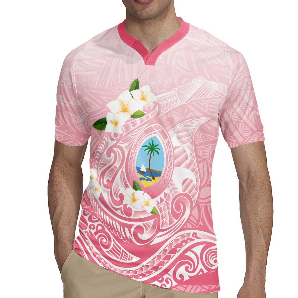 Guam Fishhook Mix Guasali Flowers Rugby Jersey Dreaming Coral LT7