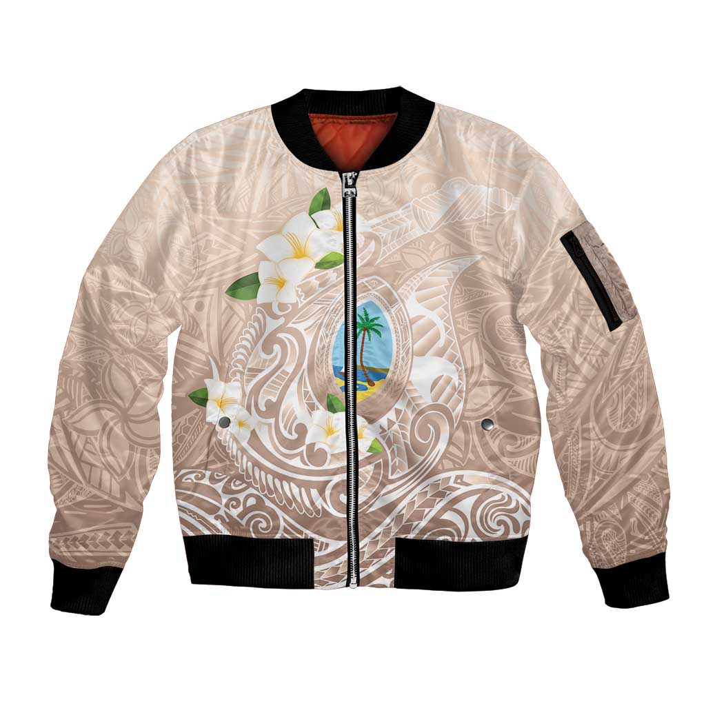 Guam Fishhook Mix Guasali Flowers Sleeve Zip Bomber Jacket Dreaming Hazel LT7