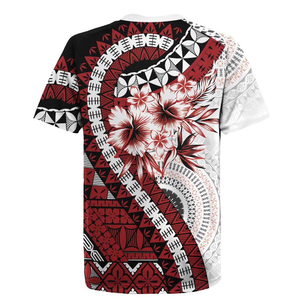 Bula Fiji Rugby Jersey White Kaivity Masi Tapa LT7