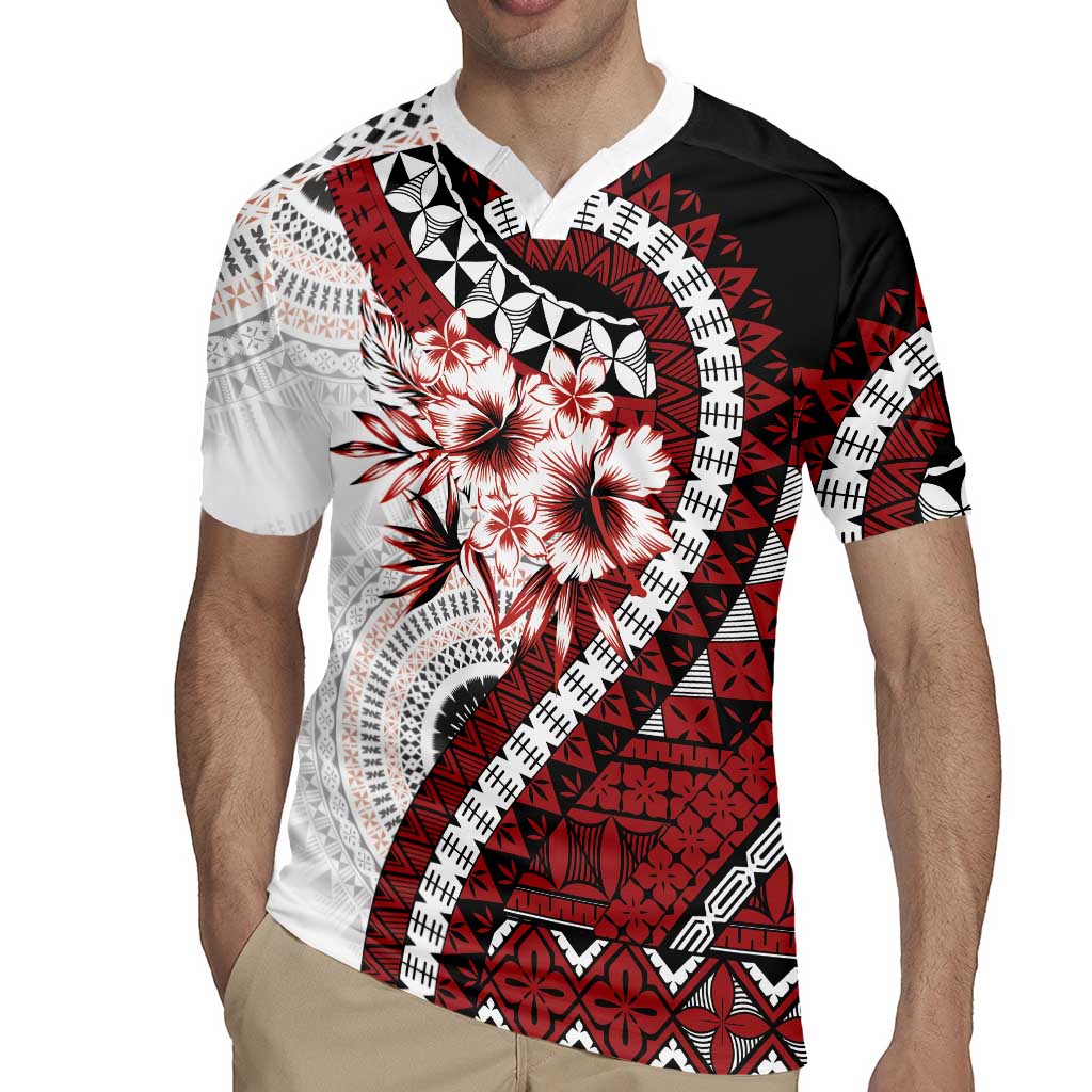 Bula Fiji Rugby Jersey White Kaivity Masi Tapa LT7