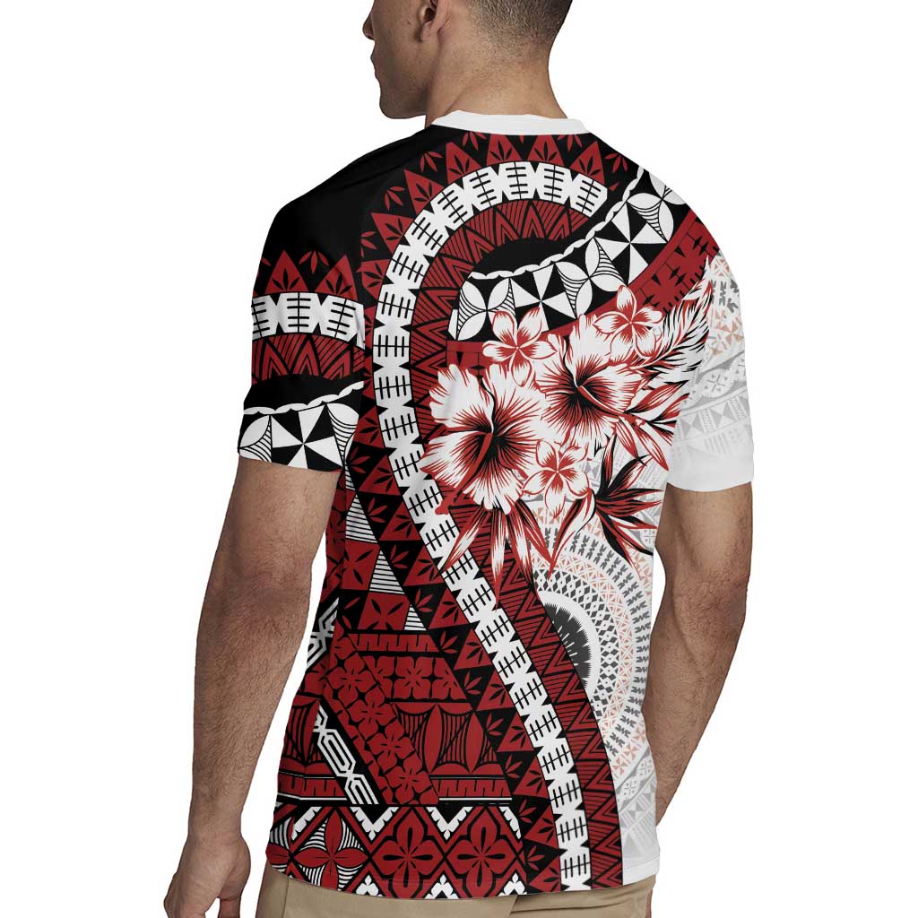 Bula Fiji Rugby Jersey White Kaivity Masi Tapa LT7