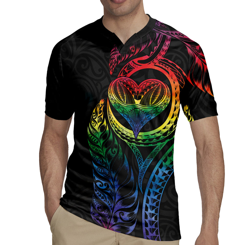 New Zealand Pride Rugby Jersey Takatapui Rainbow Fern LT7