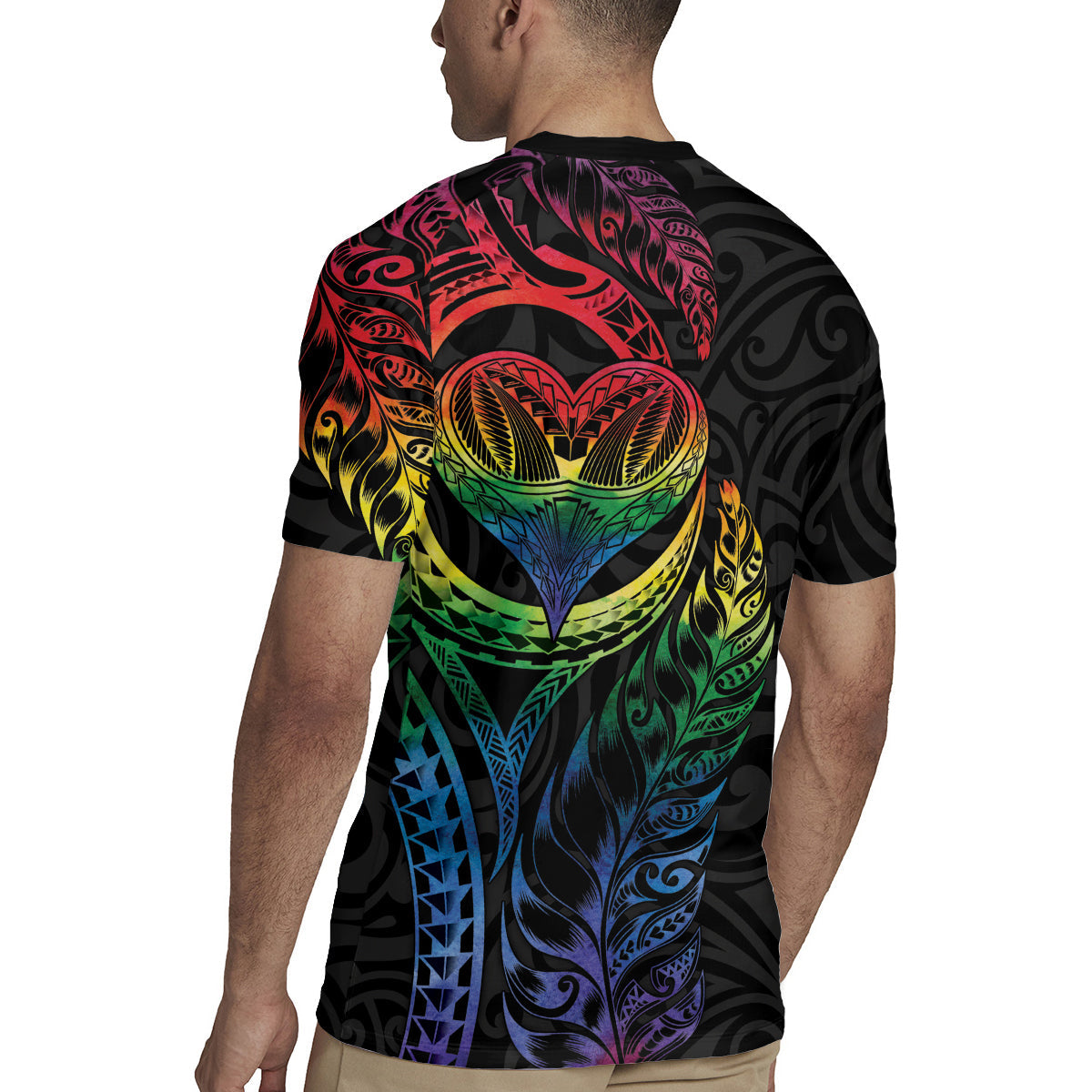 New Zealand Pride Rugby Jersey Takatapui Rainbow Fern LT7
