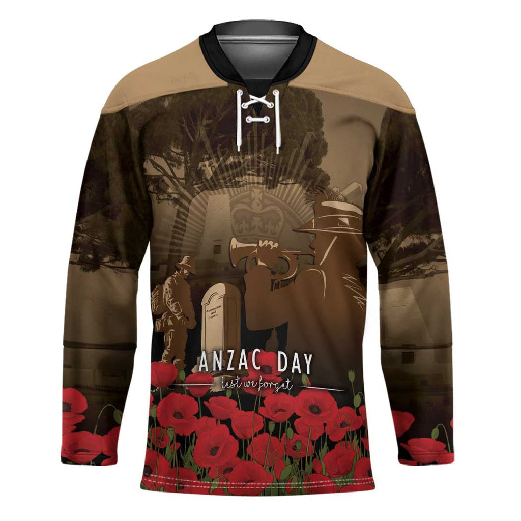 Australia - New Zealand ANZAC Lone Pine Hockey Jersey The Last Post LT7