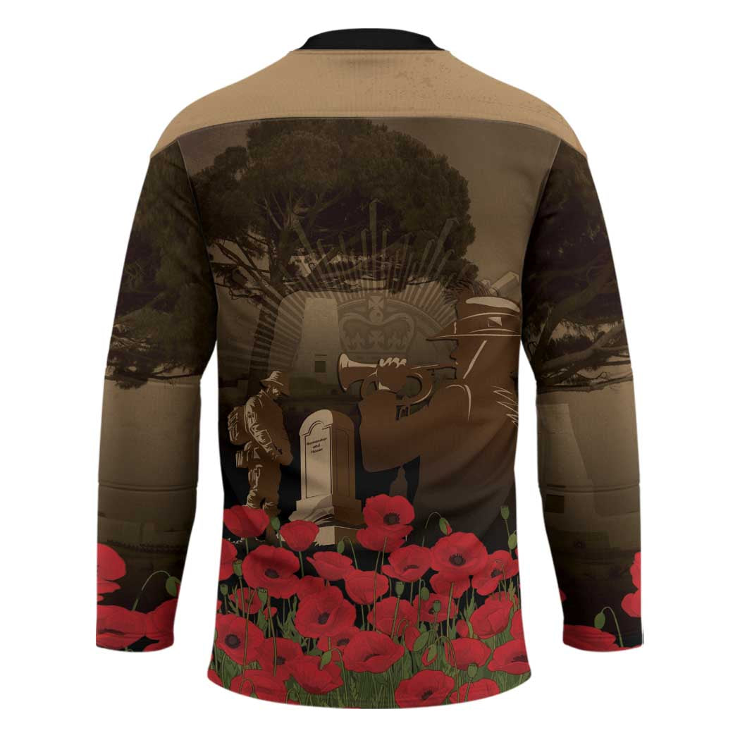 Australia - New Zealand ANZAC Lone Pine Hockey Jersey The Last Post LT7